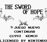 Sword of Hope, The (Spain) Title Screen